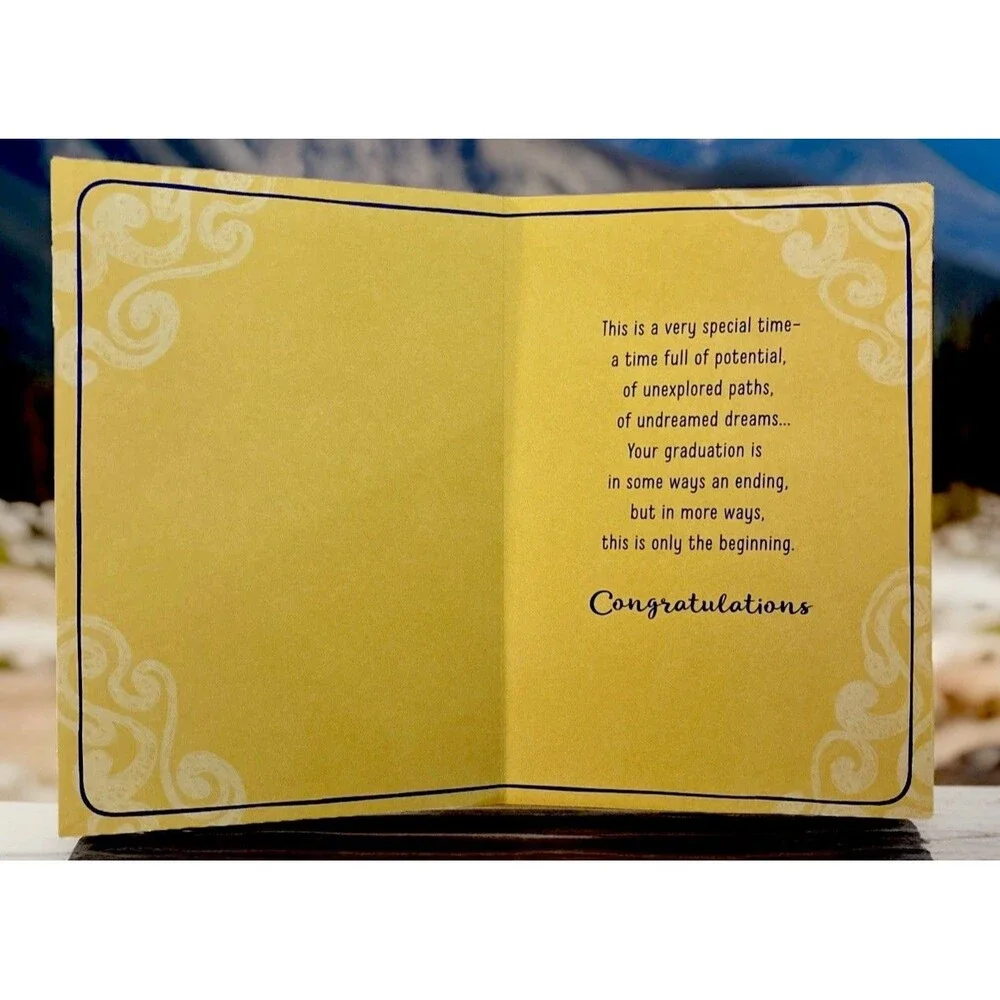 Hallmark Happy Graduation Card HIGH SCHOOL Family Friend Road Journey